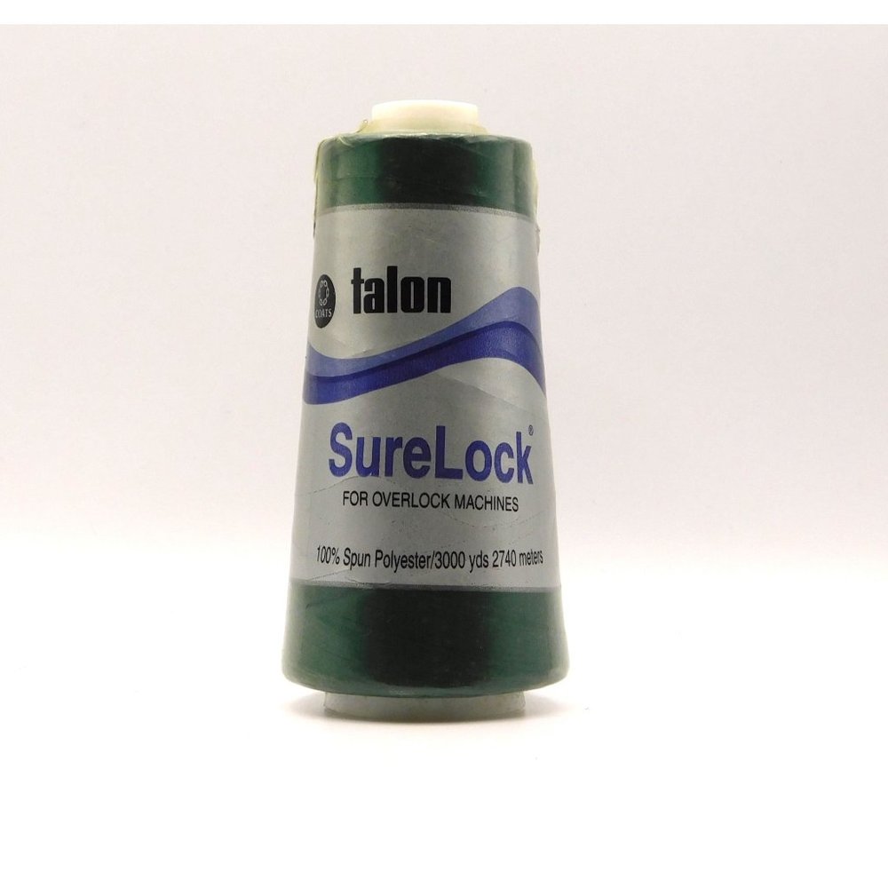 Coats Surelock Talon Overlock Machine Polyester Thread Spruce Green 3000 Yards
